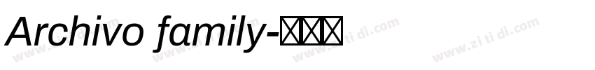 Archivo family字体转换